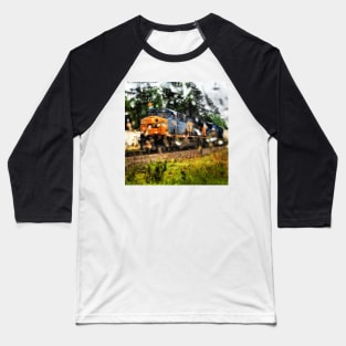 Train in the Rain Baseball T-Shirt